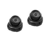 AL-FAHMI 2 X Dummy Fake Surveillance Security CCTV Dome Camera With LED Blinking Real Imitation for Home Security, Dummy Camera With Red Flashing Light Indoor/Outdoor Surveillance Black