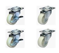 AL-FAHMI 4 x 50mm Swivel Castor Wheels With Brakes, Up to 200kg Weight Capacity