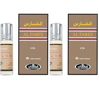 Al Fares Concentrated Perfume Oil - Pack of 2 (6ml Each) | Long Lasting Roll-On Attar for Men | Alcohol-Free | Strong Woody & Spicy Scent | Pocket Size Perfume