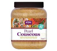 Al’Fez Pearl Cous Cous 2kg Value Pack - Makes 40 Portions - 100% Durum Wheat Semolina Couscous/Cous Cous - Middle Eastern Staple Grain - Large Pearl Couscous for Salads, Tagines & Meal Prep