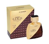 Al Haramain Gold Crystal Oudh Extrait de Parfum Spray 100ml | Luxury Arabian Unisex Perfume | Long-Lasting Amber Oud Aromatic Fragrance | Premium Oriental Scent | Elegant Gift Choice