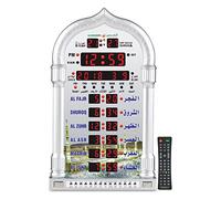AL-HARAMEEN Azan Clock,Led Prayer Clock,Wall Clock,Read Home/Office/Mosque Digital Clock/Decorative Clock HA-4008 (Gray)