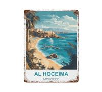 Al Hoceima Morocco Retro Design Tin Paintings Vintage Tin Sign