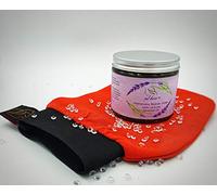 AL HOOR Moroccan Black Olive Soap Infused In Eucalyptus Oil + Kessa Glove - Deep Acne Cleansing & Dead Skin Cells Remover (Lavender)