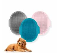 AL KAHF Dog Grooming Brush 4-in-1 Rubber Pet Groom Mitt Hair Fur Groom Massage Comb Bath Brush For Long Short Hair Dogs Puppy Cats Rabbits Hair Pet Accessories Assorted Colour (1Pc)