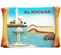 Al Khobar Saudi Arabia Fridge Magnet Souvenir Kitchen Refrigerator Magnet Decoration Hand Painted Craft