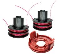 AL-KO 112966 Trimmer Replacement Spool, Φ0.063" String Trimmer Spool Line and RS0010 Replacement Cover Fits for GTE 350, GTE450, GTE550-4003718045727 (2 Spools & 1 Cover)