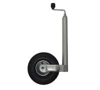 AL-KO 48mm Pneumatic Jockey Wheel, Height Range 250mm, Rubber Tyre Steel Rim