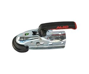 AL-KO AK 161 50 mm Braked Trailer Tow Hitch, 1.7 kg, for Trailers up to 1600 kg, Steel, Galvanized, Including Soft Dock