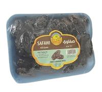 Al Madina Safawi Dates 450g Premium Dark Saudi Dates from Madina Soft Texture, Mildly Sweet Taste, Natural Energy Snack (Pack of 1/2 / 3) (3 Packs (1.35kg))