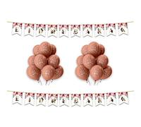 Al-Muallim Books Eid Mubarak Decoration Set - 21 Piece Set with Buntings Flags Banners Balloons - Mubarak Memories 2021 (Floral)