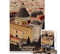Al Nasrah Palestine Poster Jigsaw Puzzles for Teenagers 1000 Pieces Home Fun Sharp Cut Family Fun Thoughtful Gift (50x75cm)