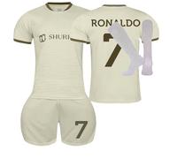 Al NASSR FC Football Kit Kids Al NASSR FC Kit, 2022/23 Soccer Jerseys Activewear Football Kits Boys' Football Training Shirts Shorts and Socks Al NASSR FC Away Jersey (No.7,Children 4-5 Years)