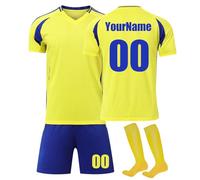 Al NASSR Jersey Kit for Adult&Children 24/25 Home Away Soccer Personalised Jerseys Sesson Unisex Activewear Football Kits Boys' Football Training Shirts Shorts and Socks Tracksuit 3 Sets A06