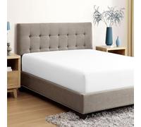 AL NOOR HOME Premium White Fitted Sheet - 100% Pure Egyptian Cotton with 300 TC - Hotel Quality 30cm Deep King Fitted Bed Sheet