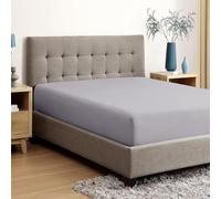 AL NOOR HOME Super King Fitted Sheets - 100% Egyptian Cotton - Hotel Quality 300TC - 30cm Deep Grey Fitted Bedsheets