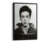 Al Pacino Famous Celebrity Mugshot Canvas Floater Frame Print Picture Art - Black Frame 24 inch wide x 36 inch high