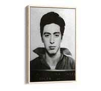 Al Pacino Famous Celebrity Mugshot Canvas Floater Frame Print Picture Art - Light Oak Frame 16 inch wide x 24 inch high