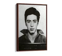 Al Pacino Famous Celebrity Mugshot Canvas Floater Frame Print Picture Art - Walnut Frame 8 inch wide x 12 inch high