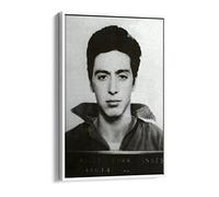 Al Pacino Famous Celebrity Mugshot Canvas Floater Frame Print Picture Art - White Frame 20 inch wide x 30 inch high