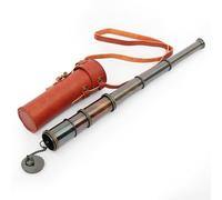 AL QAYIM Vintage Brass Telescope for Marine Watching and Trekking - Spyglass Royal Navy Replica with Leather Case