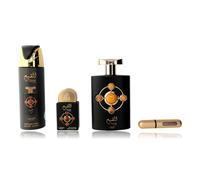 Al Qiam Eau de Parfum Gift Set by Lattafa - 100ml + 20ml + 200ml Deo 1ml EDP