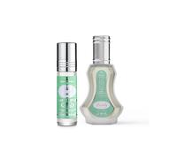 Al Rehab Lovely 2-Piece Set for Unisex (1.18 Oz Eau De Parfum Spray + 0.20 Oz Concentrated Perfume Rollerball)