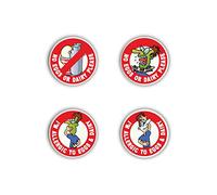 Al’s Allergy Alert Patches, Pin Badges & Stickers - Allergic to Eggs & Dairy- The Designs are Fun and Bright but get The Important Message of Food Allergy Across. (No Eggs & Dairy - Pin Badges x 4)