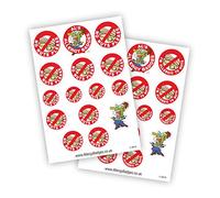 Al’s Allergy Alert Patches, Pin Badges & Stickers - Allergic to Nuts - The Designs are Fun and Bright but get The Important Message of Food Allergy Across. (No Nuts - Nuts Sticker Sheets)