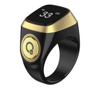Al salama Tasbih Counter Prayer, 20mm Tasbih Smart Count Ring, Digital Tasbih Zikr Ring for Men Women, Rechargeable Electronic Finger Counter for Prayer (Black)