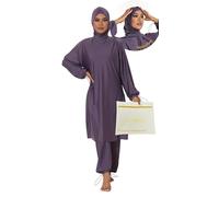 AL-WARDA Burkini - Women's Burkini - Muslim Burkini - Hijab Swimsuit - Islamic Swimsuit - 100% Opaque & Shape-Hiding, Anti-Glue Technique, lavender purple, M