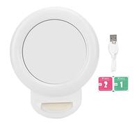 AL20 Smart Phone Fill Light, Rechargeable LED Ring Fill Light, Clip On Selfie Light for Live Streaming and Makeup with USB Charging Cable for iPhone Android Phones