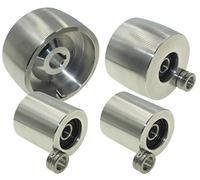 (AL4-19) CNC Machined Belt Grinder Wheel Set for Knife Grinders 100 mm Drive-19 mm Shaft 75 mm Tracking Wheel 50 mm Idler