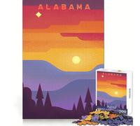 Alabama 1000 Piece Jigsaw Puzzle Mental Sharpness Mind Calming Fun Smooth Edges Thoughtful Gift (50X75CM)
