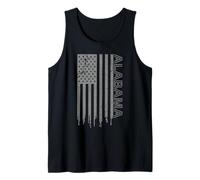 Alabama American Flag Patriotic USA State Alabama Tank Top