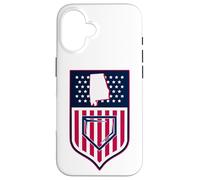 Alabama Baseball Shield Stars and Stripes State Graphic Flag Case for iPhone 16