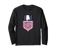Alabama Baseball Shield Stars and Stripes State Graphic Flag Long Sleeve T-Shirt