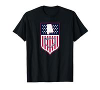 Alabama Baseball Shield Stars and Stripes State Graphic Flag T-Shirt