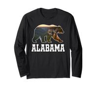Alabama Black Bear Nature Wildlife State Forest Landscape Long Sleeve T-Shirt