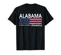 Alabama Coordinates US Flag Value Graphic T-Shirt