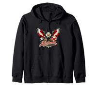 Alabama Eagle Vintage Patriotic State Pride Zip Hoodie