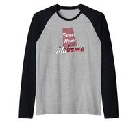 Alabama Home Sweet Home State Pride Raglan Baseball Tee
