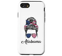 Alabama Messy Bun Lady American Flag Case for iPhone SE (2020) / 7 / 8