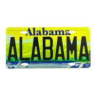 Alabama Mini License Plate Magnet, Fridge and Office Magnetic Decoration, 1.75 by 3.5 Inches