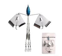 Alabama Rig, 25g 17cm Umbrella Lure Set with Spinner Blades, Flashing Vibration Attractor for Bass Pike, Freshwater Casting Fishing Tackle(Blue Silver)