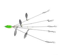 Alabama Rig Umbrella Fishing Lure with 15g Weight, 5 Arms for Bass Fishing, Saltwater Bait, Fast Spinner for Increased Fish Attraction (1# color)