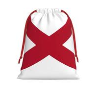 Alabama State Flag Christmas Drawstring Bags Gift Wrapping Bag Small Gifts Candy Jewelry Wedding Wrap Bag
