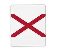 Alabama State Flag Desk Pad, Washable for Office/Gaming/Writing, Rubber Base, Polyester Surface
