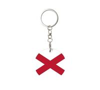 Alabama State Flag Metal Sublimation Keychainï¼ŒSublimation Ornament Keychain Warm Gift For Man Women