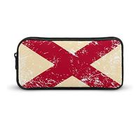 Alabama State Flag Pencil Case Cute Pen Pouch Cosmetic Bag Pecil Box Organizer for Travel Office